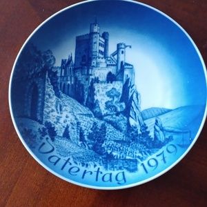 BAREUTHER Castle Rheinstein Limited Edition Collector's plate Vatertag 1979